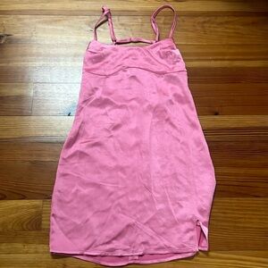 Pacsun LA hearts pink satin mini dress